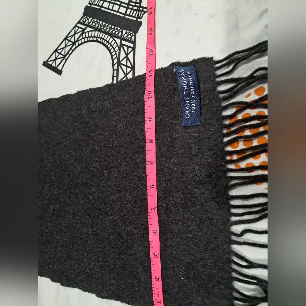 100% Cashmere Grand Thomas Scarf in Charcoal Grey - Soft & Luxurious